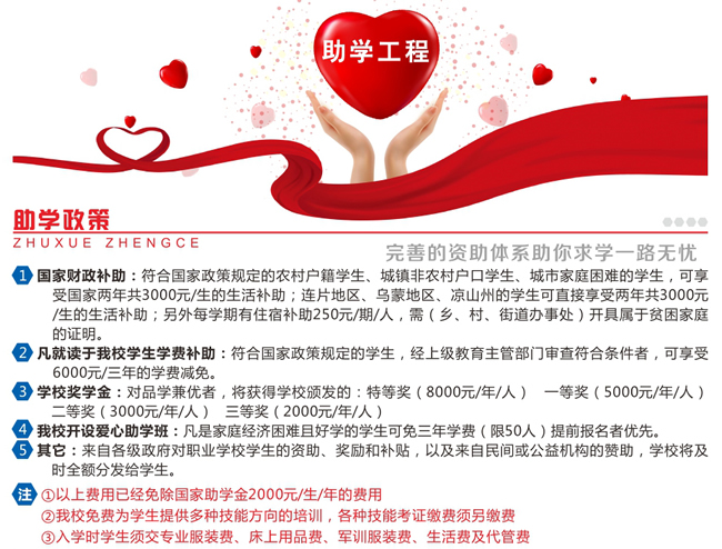 成都棠湖科学技术学校助学政策